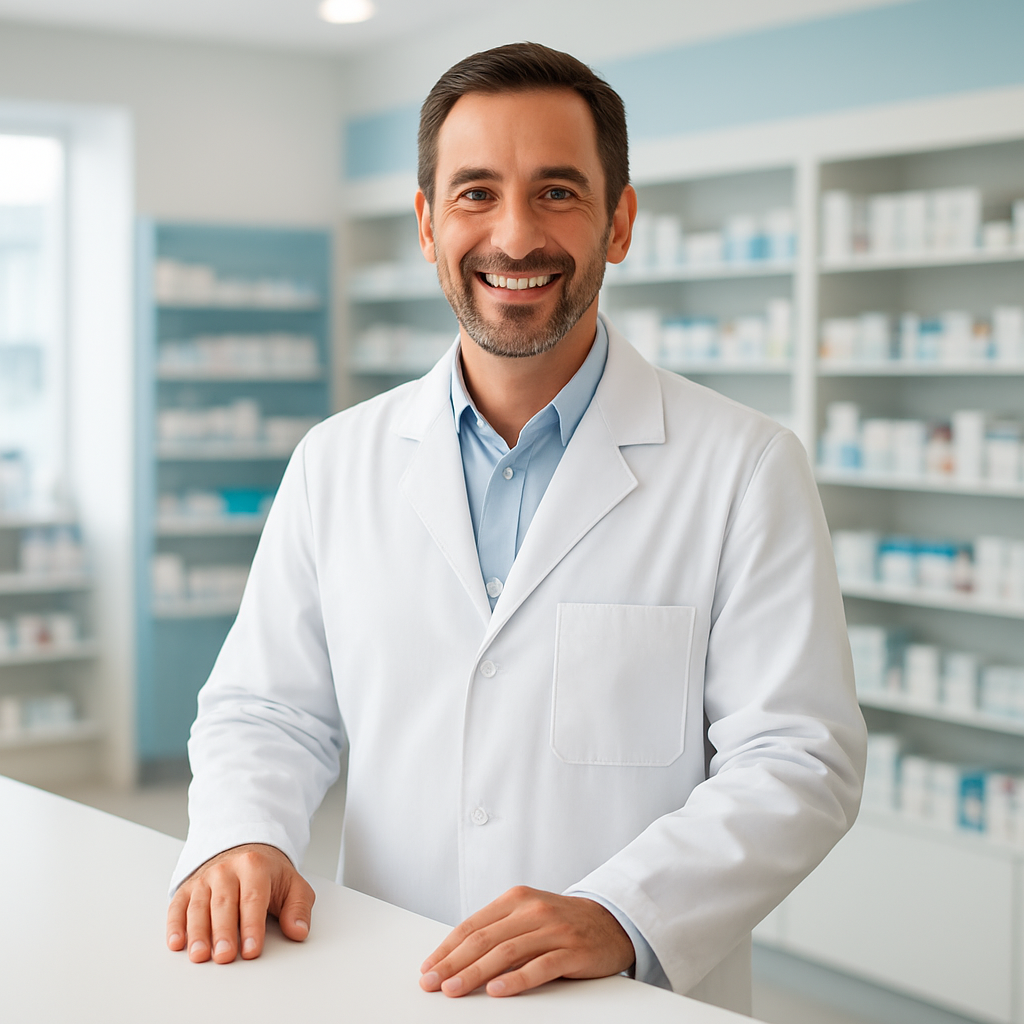 Friendly pharmacist at Rite Way Pharmacy
